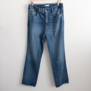 Good American 12/31 Good Curve Straight Indigo Lyocell Cotton Blend Jeans